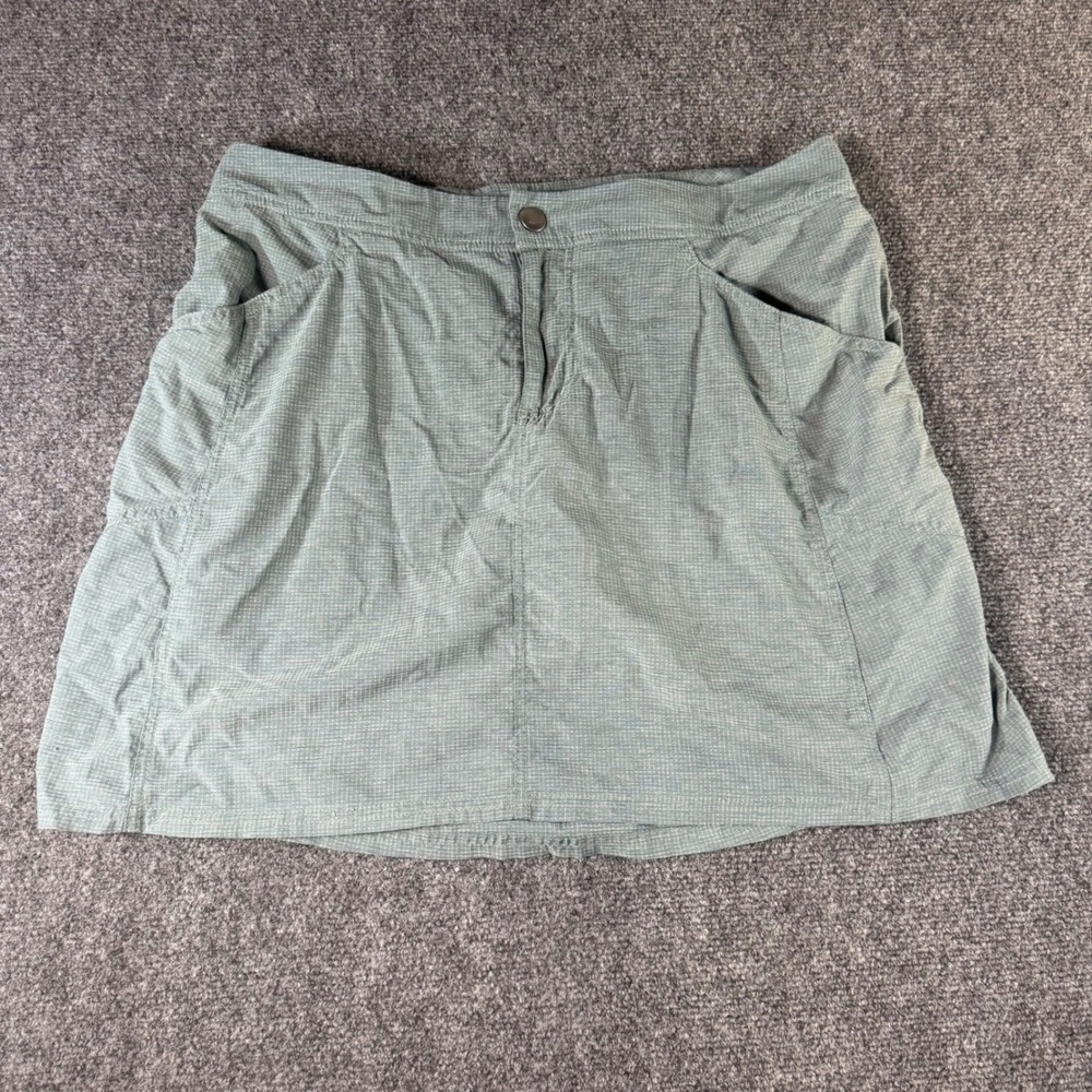 Marmot Womens Sage Green Grid Hiking Skort Size 10 Active Outdoor Skirt